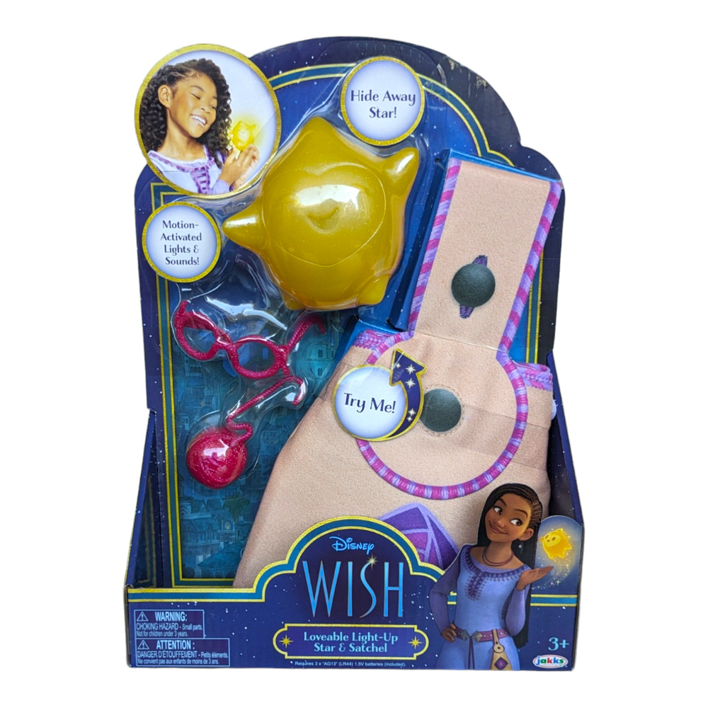 Disney Wish Movie Loveable Light Up Star & Satchel Playset 4 Piece Set New 2023
